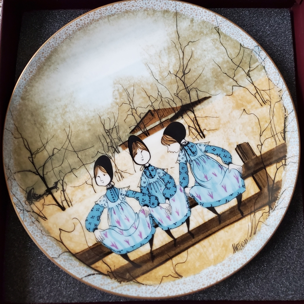 P. Buckley Moss plate "Waiting for Tom"